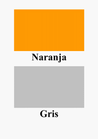 Naranja y gris