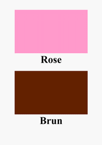 rose et brun